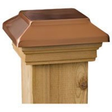 MAINE ORNAMENTAL Maine Ornamental 72302 Post Cap, 3-1/2 x 3-1/2 in Post/Joist, Plateau Top, 4 in L, 4 in W 72302